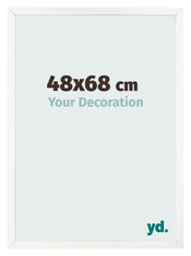 Fotolijst 48x68 cm Wit Hoogglans MDF Bologna Voorzijde Maat | Yourdecoration.nl