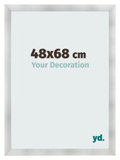Fotolijst 48x68cm Aluminium Geborsteld MDF Pisa Voorzijde Maat | Yourdecoration.nl