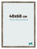 Fotolijst 48x68cm Blauw Goud Gemeleerd MDF Bologna Voorzijde Maat | Yourdecoration.nl