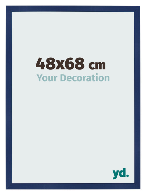 Fotolijst 48x68cm Donkerblauw Geveegd MDF Bologna Voorzijde Maat | Yourdecoration.nl