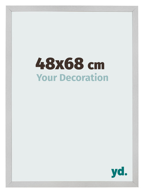 Fotolijst 48x68cm Edelstaal MDF Bologna Voorzijde Maat | Yourdecoration.nl