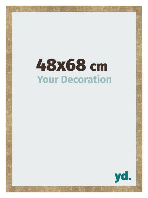 Fotolijst 48x68cm Goud Antiek MDF Bologna Voorzijde Maat | Yourdecoration.nl