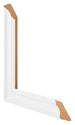 Fotolijst 48x68cm Wit Geveegd MDF Lazio Detail Doorsnede | Yourdecoration.nl