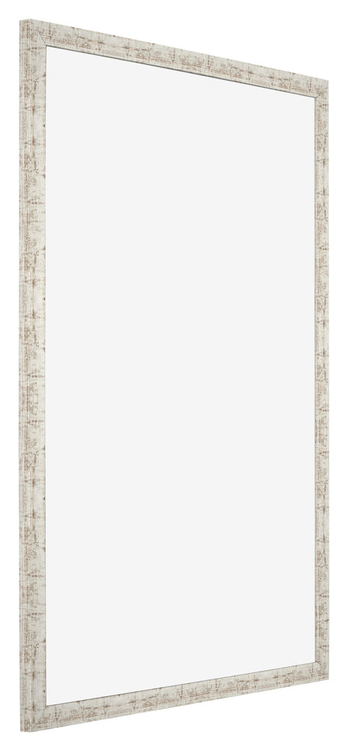 Fotolijst 48x68cm Wit Vintage MDF Bologna Voorzijde Schuin | Yourdecoration.nl