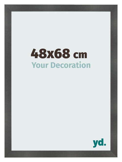 Fotolijst 48x68cm Zwart Mat MDF Pisa Voorzijde Maat | Yourdecoration.nl