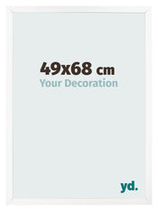 Fotolijst 49x68 cm Wit Mat MDF Bologna Voorzijde Maat | Yourdecoration.nl