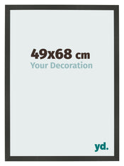 Fotolijst 49x68cm Antraciet MDF Bologna Voorzijde Maat | Yourdecoration.nl