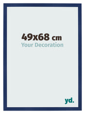 Fotolijst 49x68cm Donkerblauw Geveegd MDF Bologna Voorzijde Maat | Yourdecoration.nl