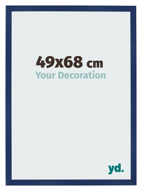 Fotolijst 49x68cm Donkerblauw Geveegd MDF Bologna Voorzijde Maat | Yourdecoration.nl