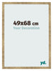 Fotolijst 49x68cm Goud Antiek MDF Bologna Voorzijde Maat | Yourdecoration.nl