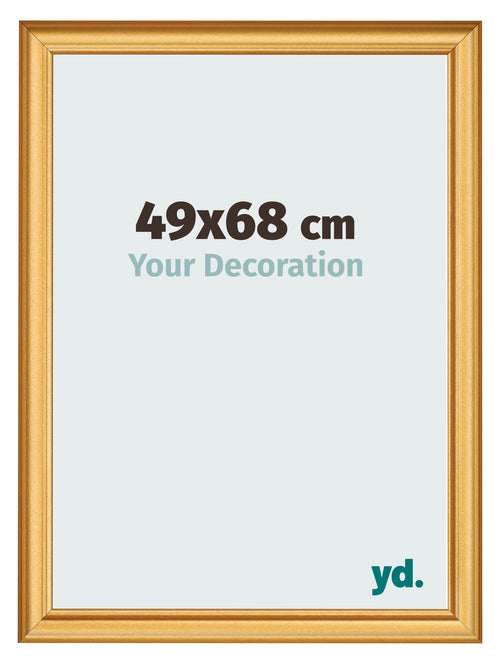 Fotolijst 49x68cm Goud Mat MDF Lazio Voorzijde Maat | Yourdecoration.nl