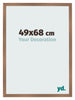 Fotolijst 49x68cm Koper Decor MDF Bologna Voorzijde Maat | Yourdecoration.nl