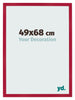 Fotolijst 49x68cm Rood MDF Bologna Voorzijde Maat | Yourdecoration.nl