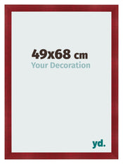 Fotolijst 49x68cm Wijnrood Geveegd MDF Pisa Voorzijde Maat | Yourdecoration.nl