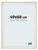 Fotolijst 49x68cm Wit Geveegd MDF Lazio Voorzijde Maat | Yourdecoration.nl