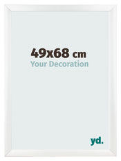 Fotolijst 49x68cm Wit Mat MDF Pisa Voorzijde Maat | Yourdecoration.nl
