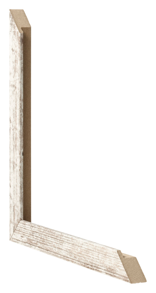 Fotolijst 49x68cm Wit Vintage MDF Bologna Detail Doorsnede | Yourdecoration.nl