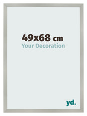 Fotolijst 49x68cm Zilver Mat MDF Bologna Voorzijde Maat | Yourdecoration.nl
