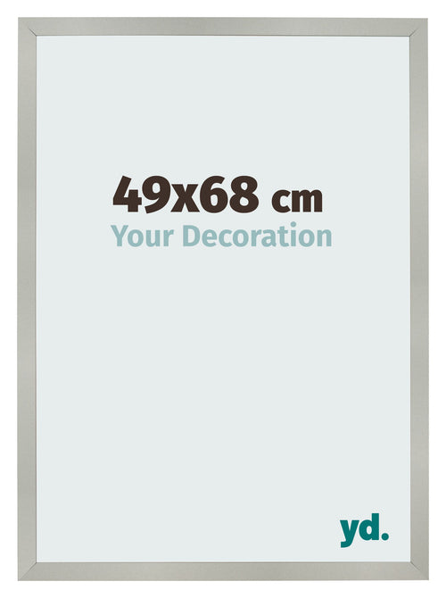 Fotolijst 49x68cm Zilver Mat MDF Bologna Voorzijde Maat | Yourdecoration.nl