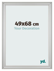 Fotolijst 49x68cm Zilver Mat MDF Lazio Voorzijde Maat | Yourdecoration.nl