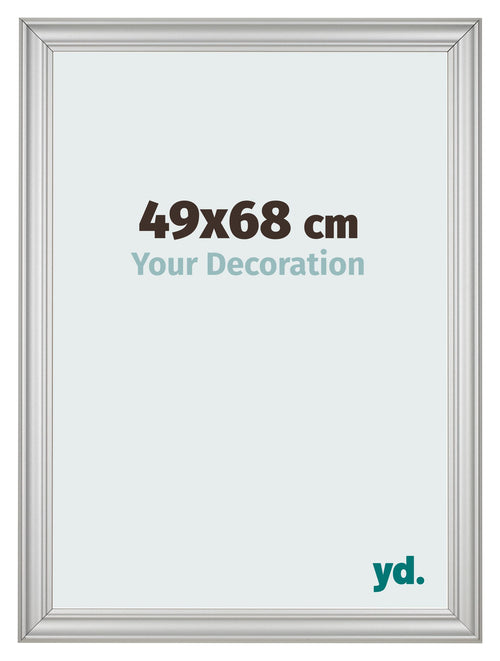 Fotolijst 49x68cm Zilver Mat MDF Lazio Voorzijde Maat | Yourdecoration.nl