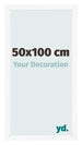 Fotolijst 50x100 cm Wit Mat MDF Bologna Voorzijde Maat | Yourdecoration.nl