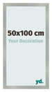Fotolijst 50x100cm Aluminium Geborsteld MDF Bologna Voorzijde Maat | Yourdecoration.nl