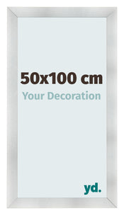 Fotolijst 50x100cm Aluminium Geborsteld MDF Pisa Voorzijde Maat | Yourdecoration.nl