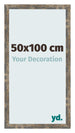 Fotolijst 50x100cm Blauw Goud Gemeleerd MDF Bologna Voorzijde Maat | Yourdecoration.nl