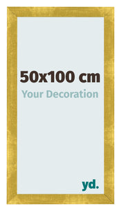 Fotolijst 50x100cm Goud Vintage MDF Pisa Voorzijde Maat | Yourdecoration.nl