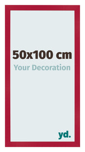 Fotolijst 50x100cm Rood MDF Bologna Voorzijde Maat | Yourdecoration.nl