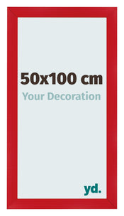Fotolijst 50x100cm Rood MDF Pisa Voorzijde Maat | Yourdecoration.nl
