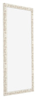 Fotolijst 50x100cm Wit Vintage MDF Bologna Voorzijde Schuin | Yourdecoration.nl