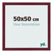 Fotolijst 50x50 cm Wijnrood Geveegd MDF Bologna Voorzijde Maat | Yourdecoration.nl