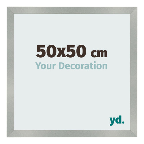 Fotolijst 50x50cm Aluminium Geborsteld MDF Bologna Voorzijde Maat | Yourdecoration.nl