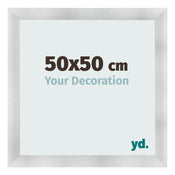 Fotolijst 50x50cm Aluminium Geborsteld MDF Pisa Voorzijde Maat | Yourdecoration.nl
