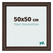Fotolijst 50x50cm Eiken Donker MDF Lazio Voorzijde Maat | Yourdecoration.nl