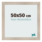 Fotolijst 50x50cm Eiken Licht MDF Pisa Voorzijde Maat | Yourdecoration.nl
