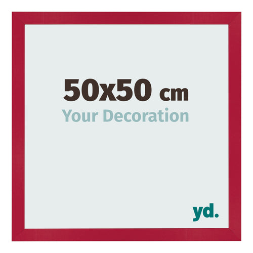 Fotolijst 50x50cm Rood MDF Bologna Voorzijde Maat | Yourdecoration.nl