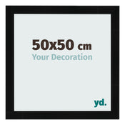 Fotolijst 50x50cm Zwart Hoogglans MDF Pisa Voorzijde Maat | Yourdecoration.nl