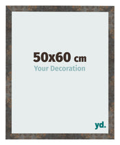 Fotolijst 50x60 cm Geoxideerd Metaal MDF Bologna Voorzijde Maat | Yourdecoration.nl