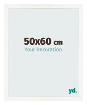 Fotolijst 50x60 cm Wit Hoogglans MDF Bologna Voorzijde Maat | Yourdecoration.nl