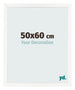 Fotolijst 50x60 cm Wit Hoogglans MDF Bologna Voorzijde Maat | Yourdecoration.nl
