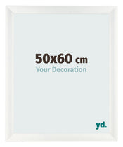 Fotolijst 50x60cm Wit Geveegd MDF Pisa Voorzijde Maat | Yourdecoration.nl