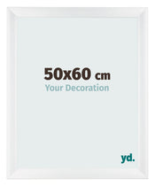 Fotolijst 50x60cm Wit Hoogglans MDF Pisa Voorzijde Maat | Yourdecoration.nl