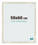 Fotolijst 50x60cm Wit Vintage MDF Bologna Voorzijde Maat | Yourdecoration.nl