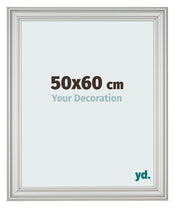 Fotolijst 50x60cm Zilver Mat MDF Lazio Voorzijde Maat | Yourdecoration.nl