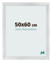 Fotolijst 50x60cm Zilver Mat MDF Pisa Voorzijde Maat | Yourdecoration.nl
