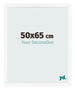 Fotolijst 50x65 cm Wit Mat MDF Bologna Voorzijde Maat | Yourdecoration.nl