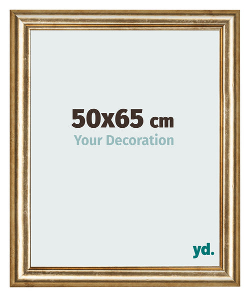 Fotolijst 50x65cm Goud Antiek MDF Lazio Voorzijde Maat | Yourdecoration.nl